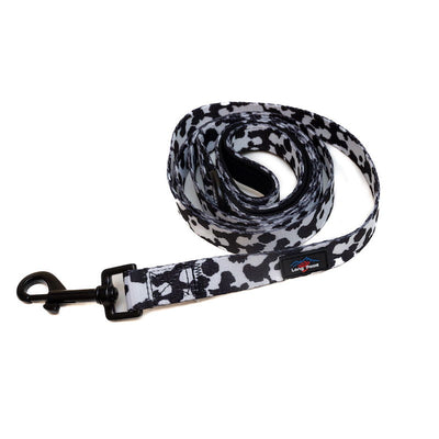 Long Paws - Funk the Dog Lead-Cow Print  Medium