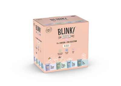 Blink! Kitten Food Chkn&Fish Fillets in Jelly  8x85g