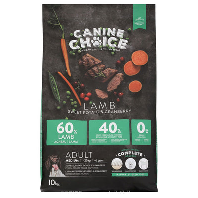 Canine Choice Super Premium Gf Medium Adult Dry Lamb 10kg
