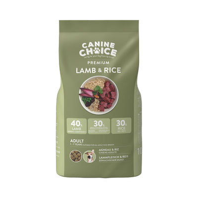 Canine Choice Premium Adult Dry Dog Food 10kg - Lamb