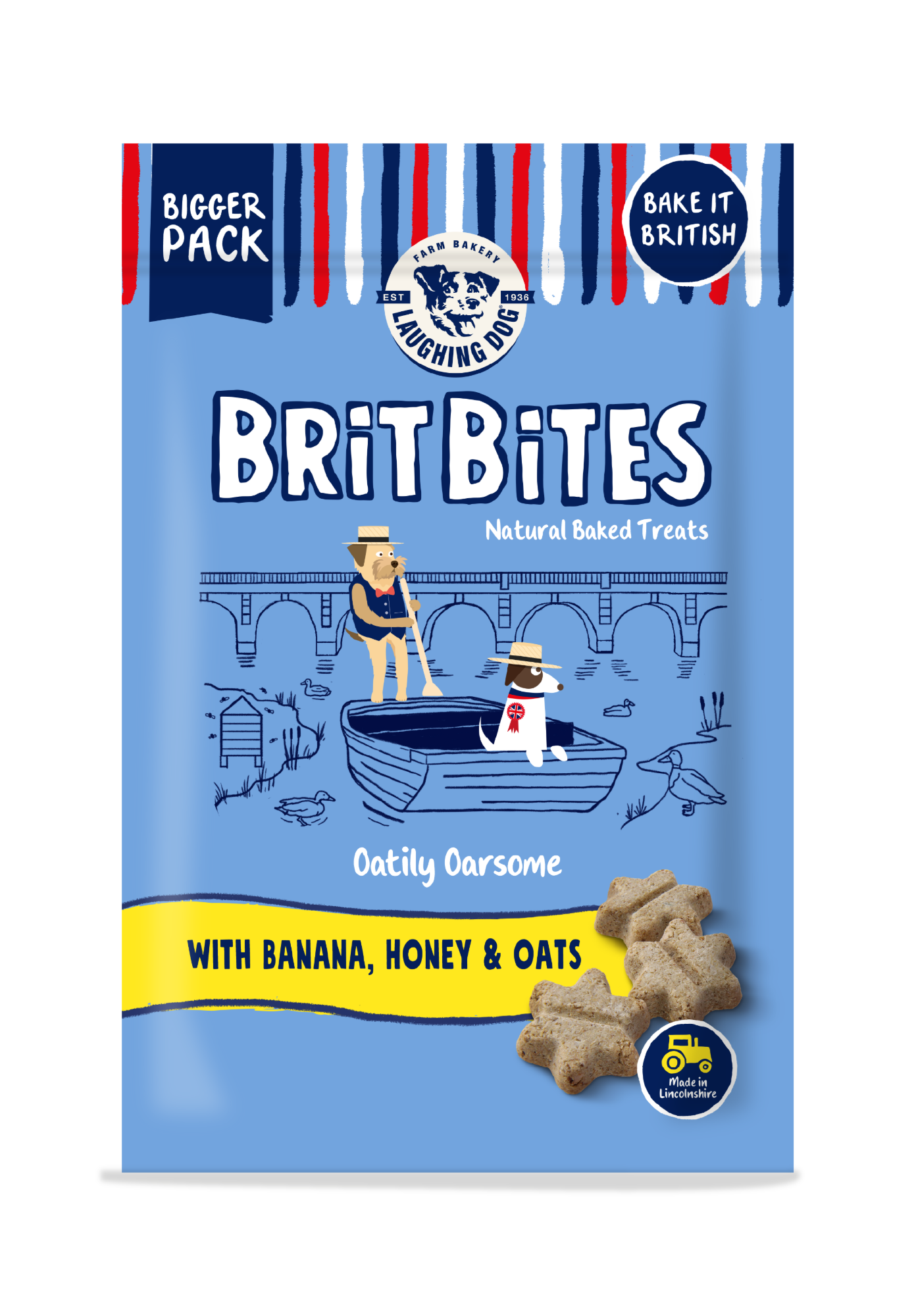 Laughing Dog Brit Bites Banana. Honey & Oats 175g