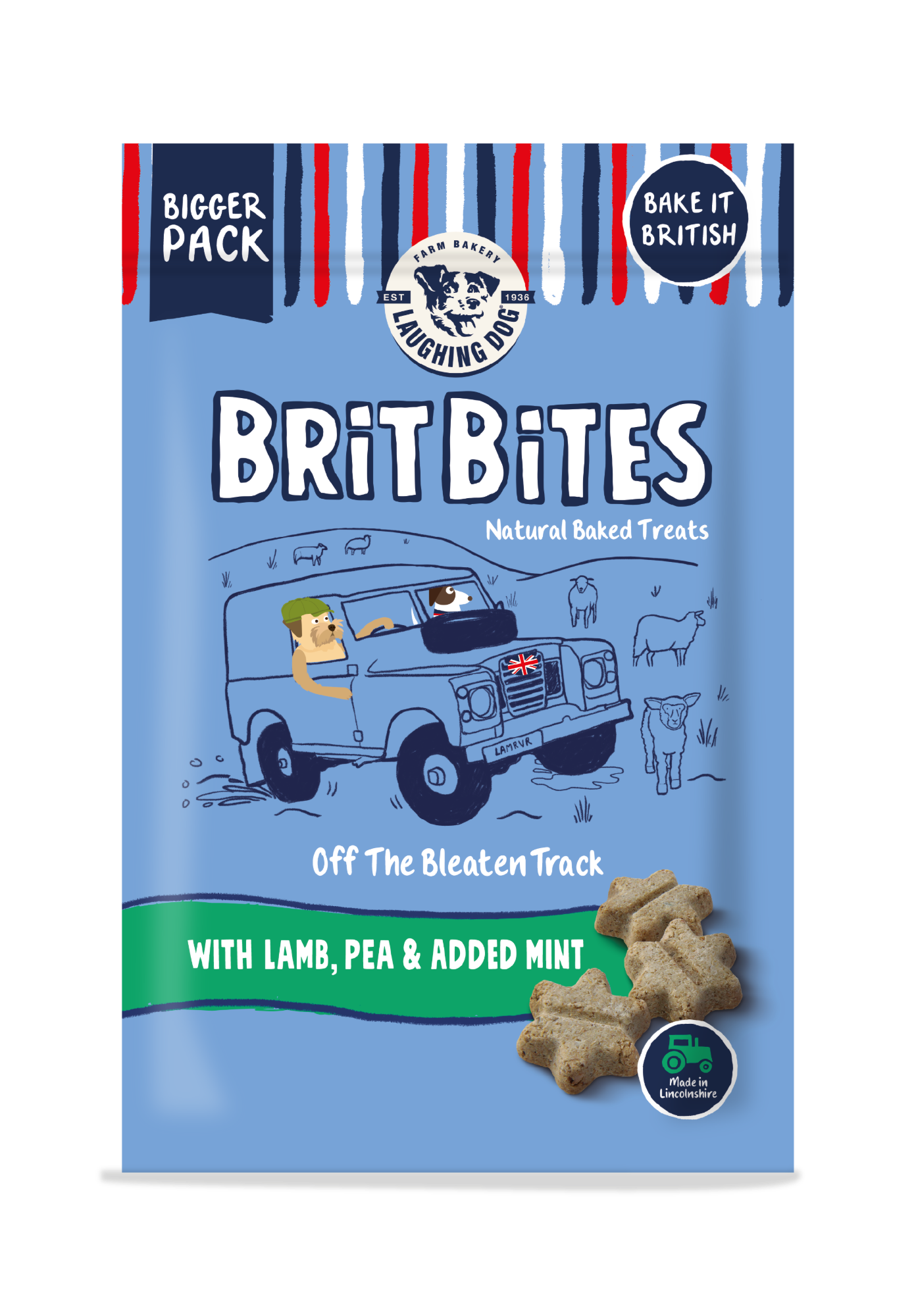 Laughing Dog Brit Bites Lamb. Pea & Mint 175g