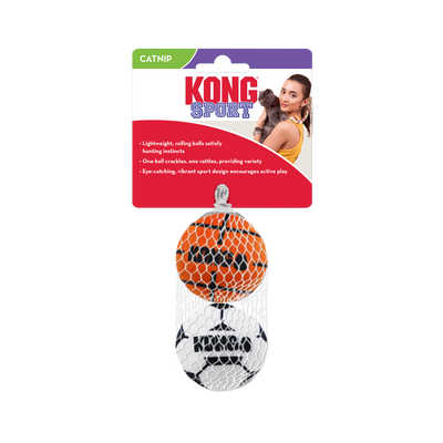 KONG Cat Sport Balls 2-Pk Assorted