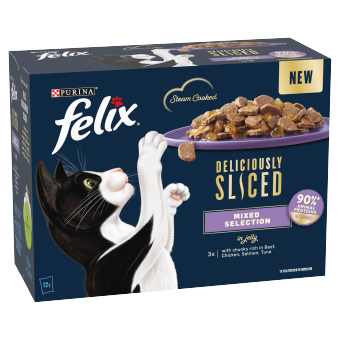 Felix Deli Sliced Adult Cat Food Mixed Selection 12x80g