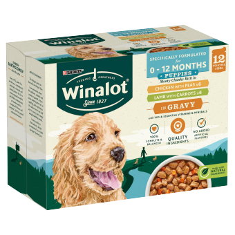 Winalot Puppy Mixed In Gravy Wet Dog Food Pouches 12x100g