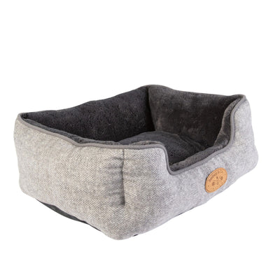 Banbury & Co Herringbone Square Bed Faux Small