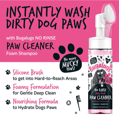 Bugalugs Paw Cleaner Foam Shampoo 200ml Baby Fresh
