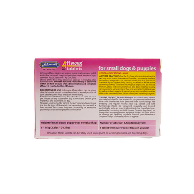 4fleas Tablets - Small Dogs & Puppies Upto 11kg 3 Tablets
