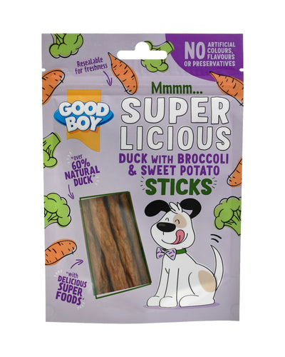 Good Boy Duck with Broccoli & Sweet Potato Sticks 70g
