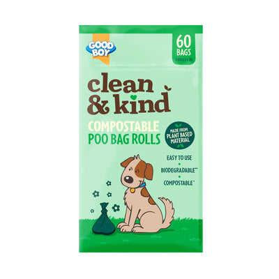 C&K Compostable Poo Bag Rolls 3 rolls x 20 bags