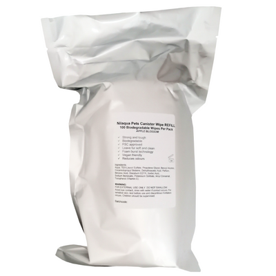 Biodegradable Bamboo Pet Wipes - 100pk Apple Refills