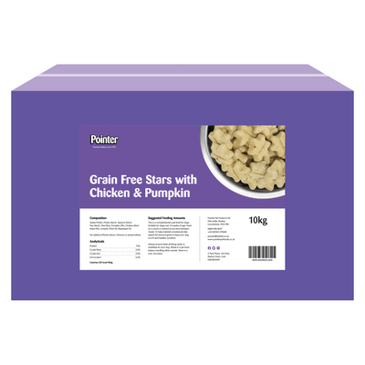 Grain Free Biscuit Stars with Chicken & Pumpkin 10Kg