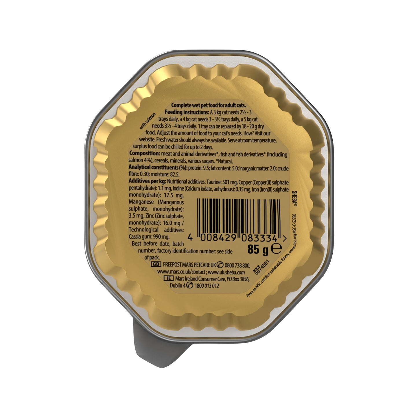 SHEBA Classics Wet Cat Food Tray Salmon in Terrine 85g