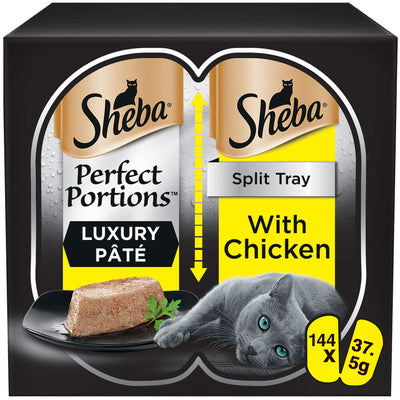 SHEBA Perfect Portions Adult Wet Cat Food Trays Chicken in Pate 6 x 37.5