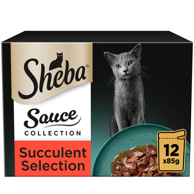 SHEBA Sauce Collection Adult Cat Food  Succulent Selection 12 x 85g Pouch