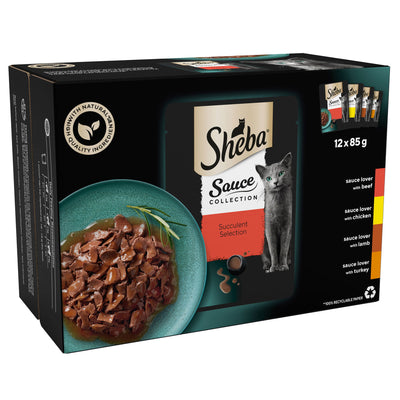SHEBA Sauce Collection Adult Cat Food  Succulent Selection 12 x 85g Pouch