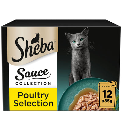 SHEBA Sauce Collection Adult Cat Food  Poultry Selection 12 x 85g Pouch