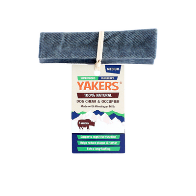Yakers Dog Chew Blueberry Medium X20