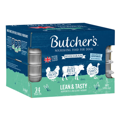 Butcher's Lean & Tasty Low Fat Dog Food Trays 24x150g