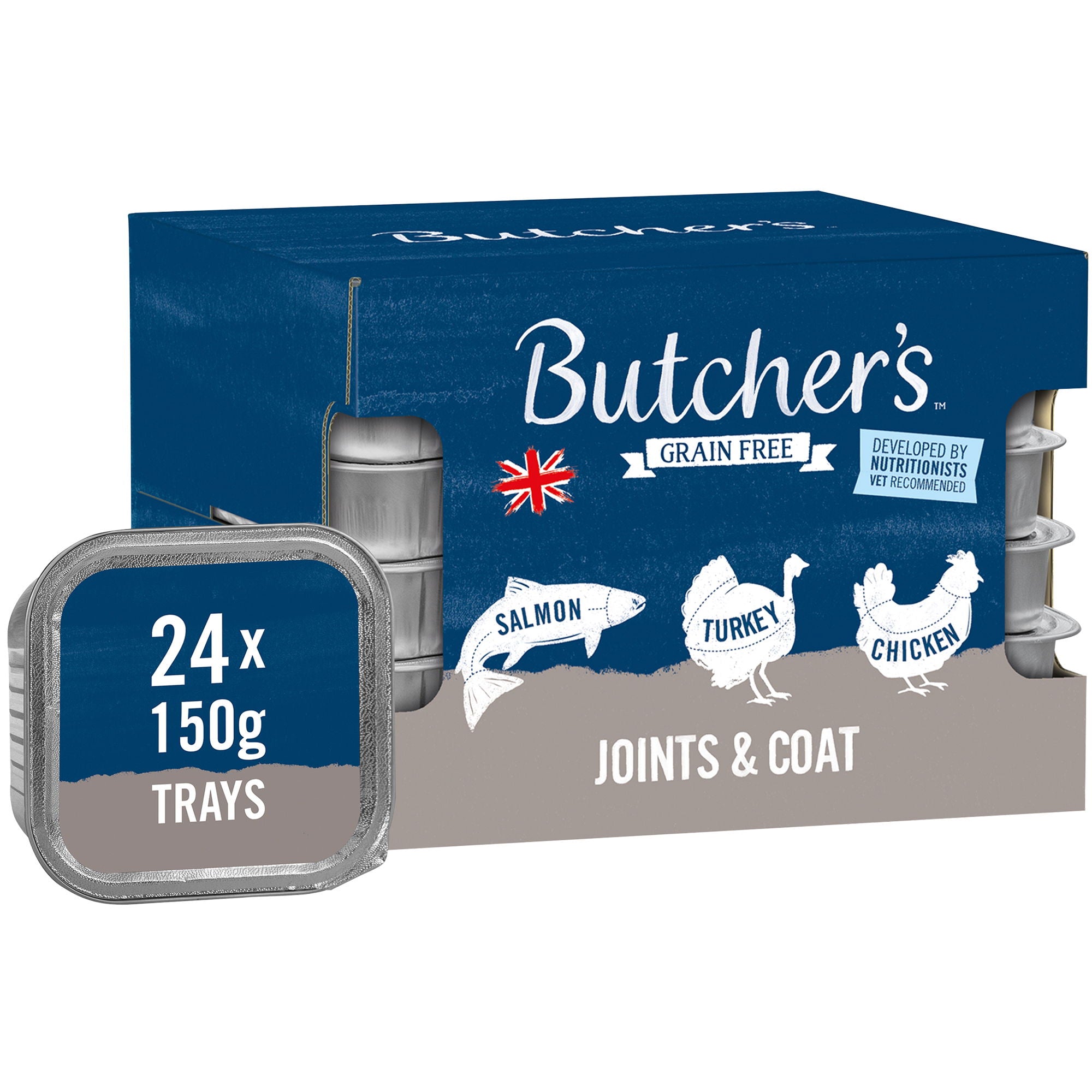 Butcher's Joints & Coat Wet Dog Food Trays 24x150g