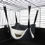 Classic Fluffy Lined Hammock With Pouch: Grey Weave
