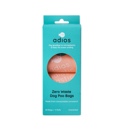 Adios Plastic Compstable Poo Bag Pink 4 x 15's