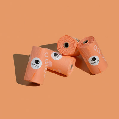 Adios Plastic Compstable Poo Bag Pink 15's