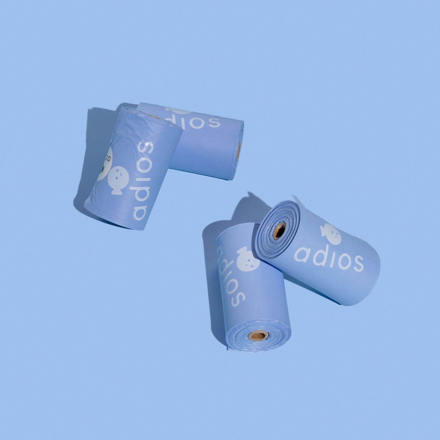 Adios Plastic Compstable Poo Bag Blue 15's
