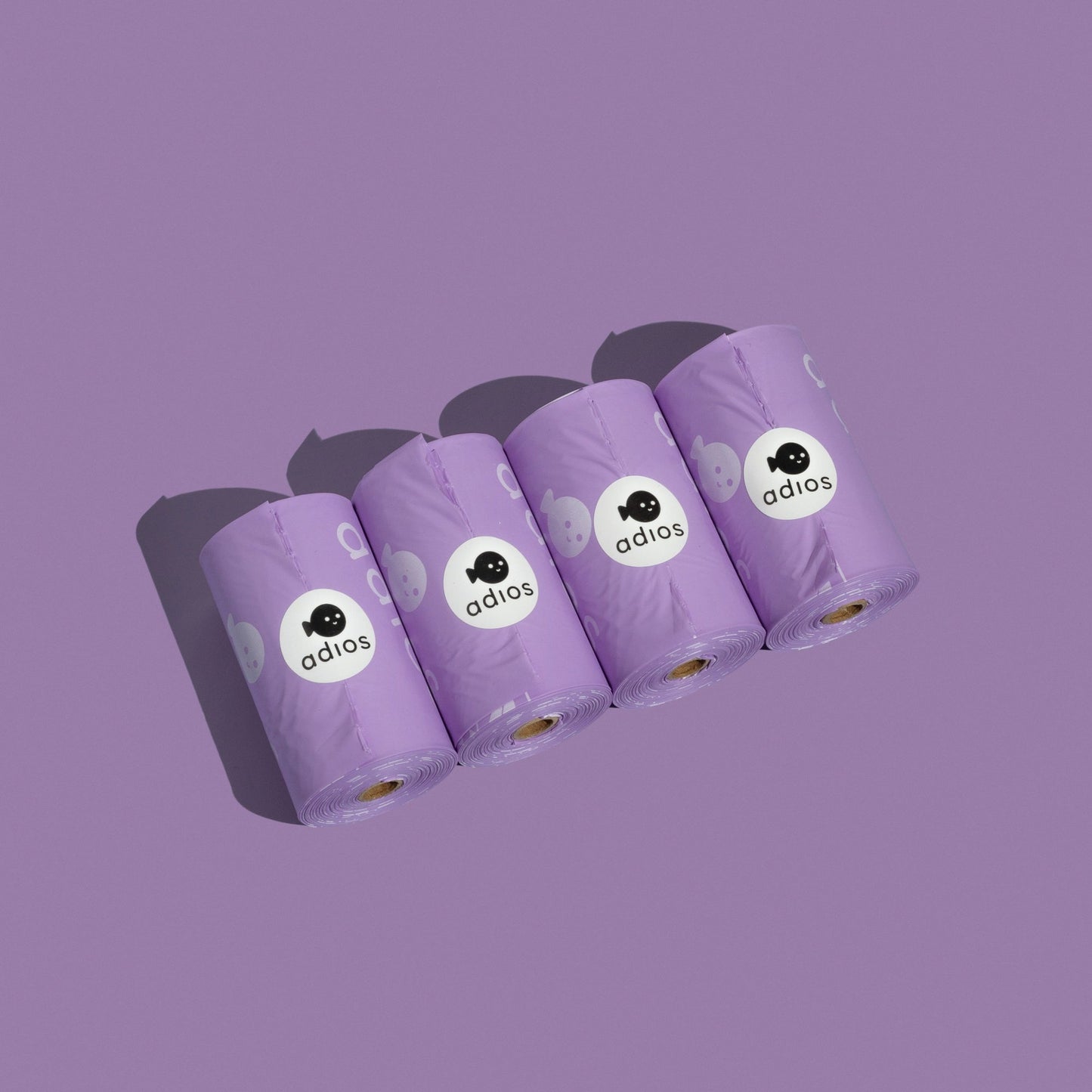 Adios Plastic Compstable Poo Bag Lilac 15's