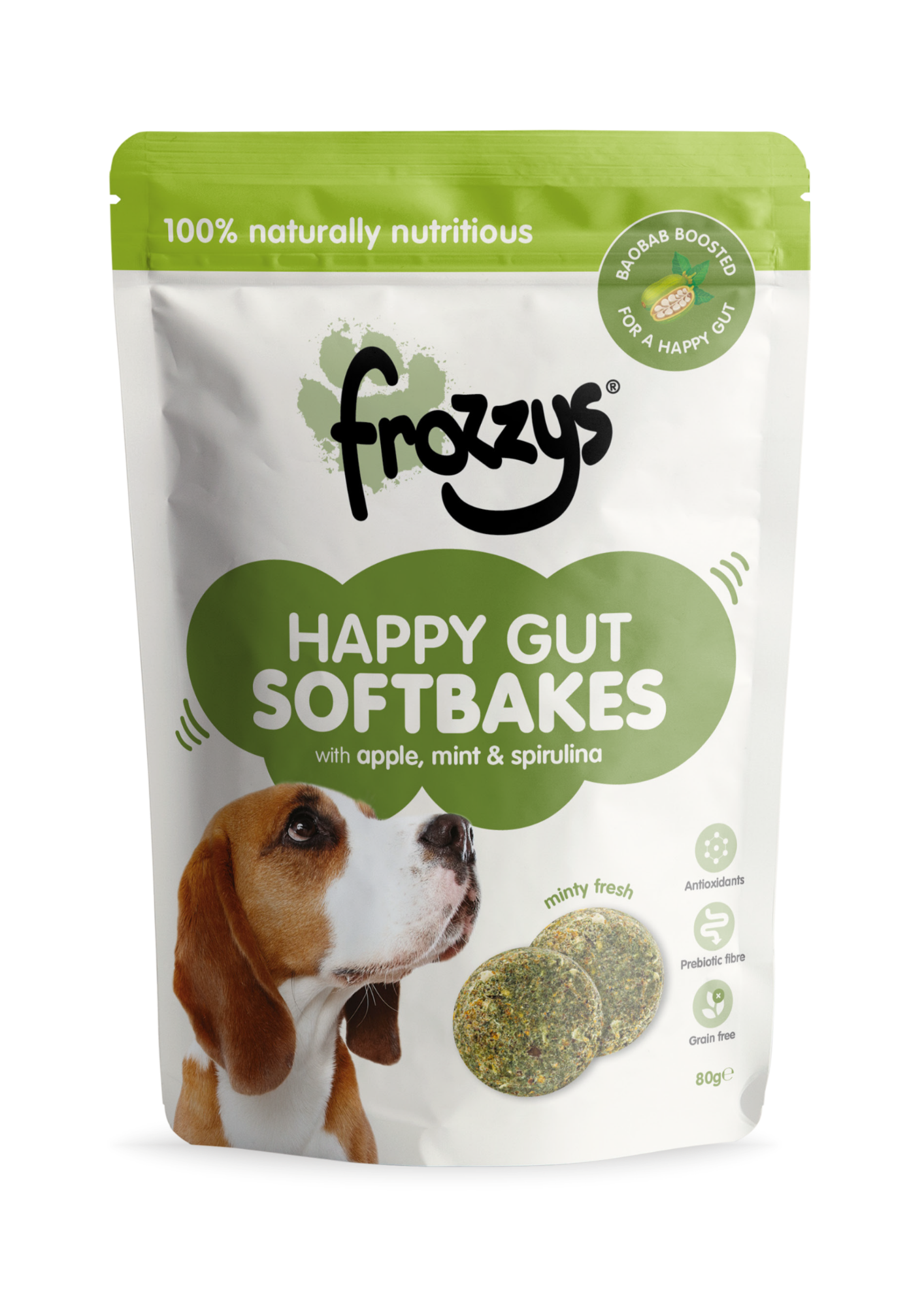 Frozzys Happy-Gut BAOBAB Apple Mint&Spirulina Flavour