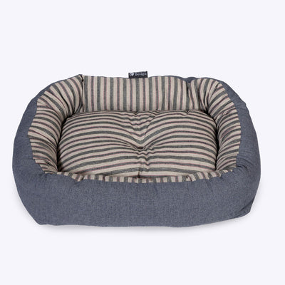 Rustic Stripes Denim Snuggle Bed 28"