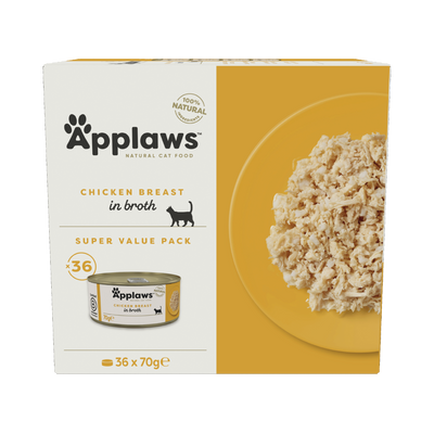 Applaws Cat Tin Chicken Bulk Pack (36x70g)