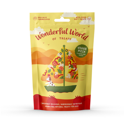 Wonderful World of Treats Veggie Pizza Dog Treats 50g