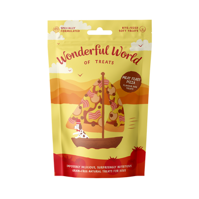 Wonderful World of Treats Meat Feast Pizza Dog Treats 50g