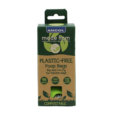 Made From Plastic Free Poop Bags 8 Rolls 96 bags