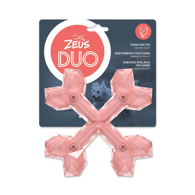 Zeus Duo Cross Bones  Coral  Chicken 15cm (6in)