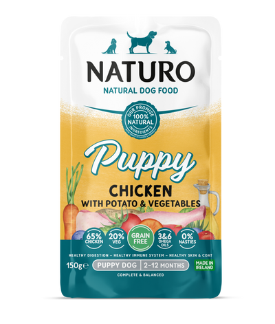 Naturo Puppy GF Chicken with Potato & Vegetables 150g Pouch