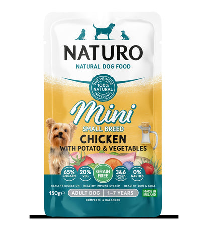 Naturo Adult Mini GF Chicken with Potato & Vegetables 150g Pouch