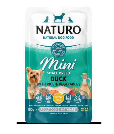 Naturo Adult Mini Duck with Rice & Vegetables 150g Pouch