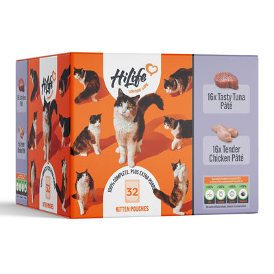 HiLife it's only natural cat - 32 x 70g pouch The Big Kitten One
