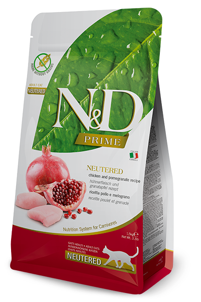 N&D Prime Cat Chicken & Pomegranate Neutered Adult 1.5 Kg