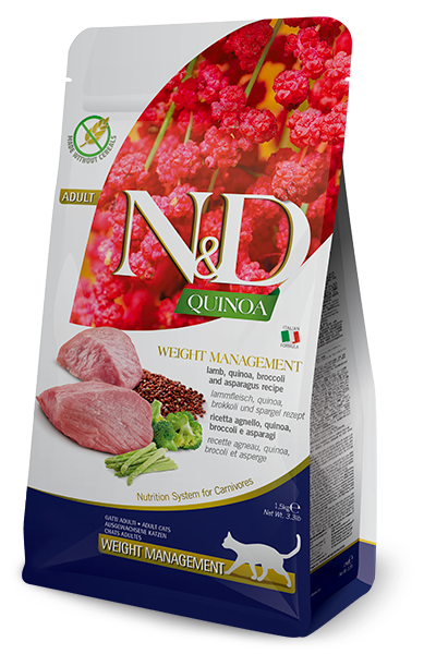 N&D Quinoa Cat Weight Management. Lamb & Broccoli Adult 300g