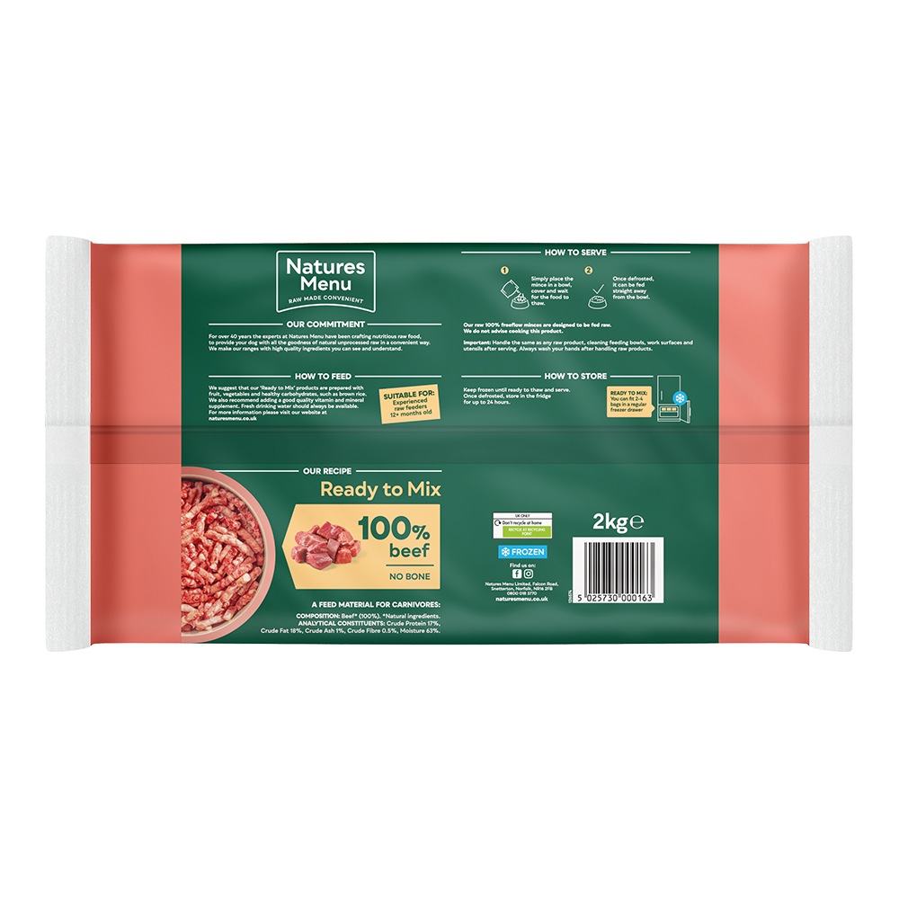Natures Menu Ready to Mix Freeflow Beef 2kg