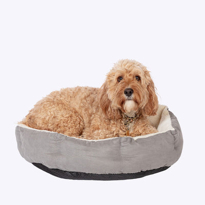 Danish Essentials Quilted Bed Silver Large