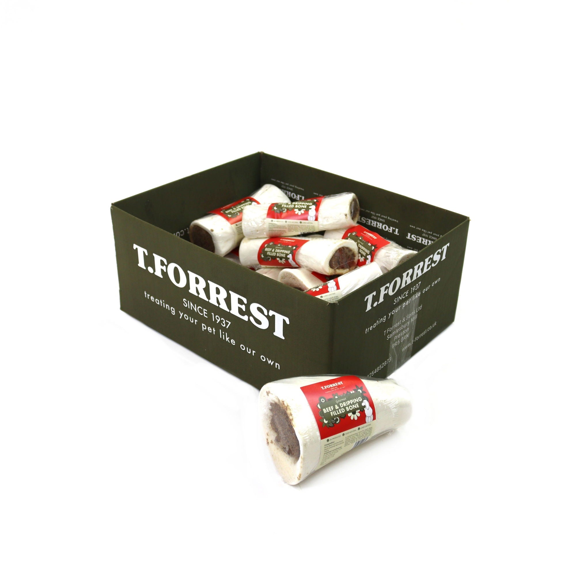 T Forrest Pre Pack Filled Bone 6in - Beef and Dripping - 10's – Vital ...