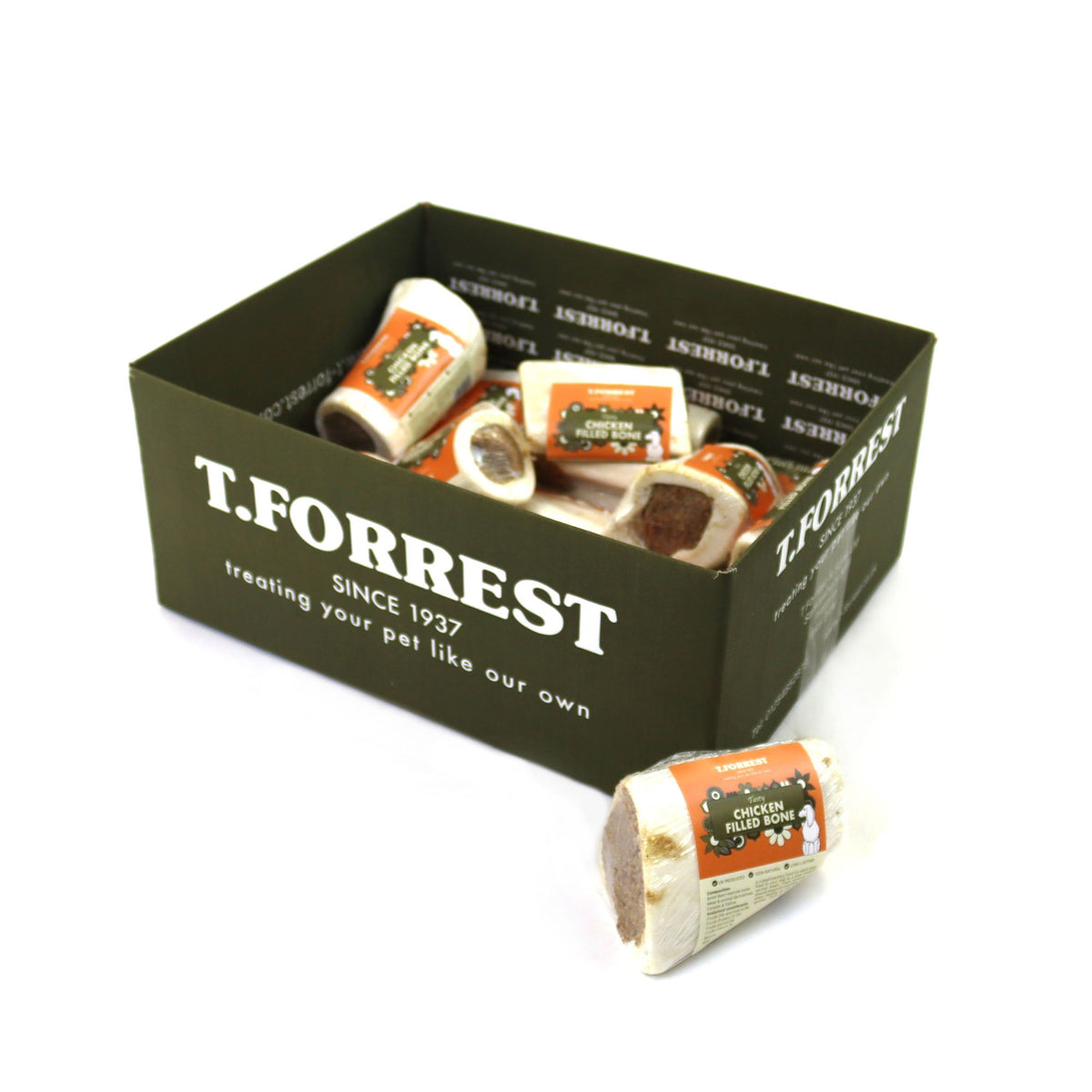 T Forrest Pre Pack Filled Bone 3in - Chicken - 15's – Vital Pet Group