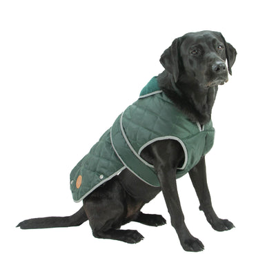 Heritage Green Quilted Coat Medium