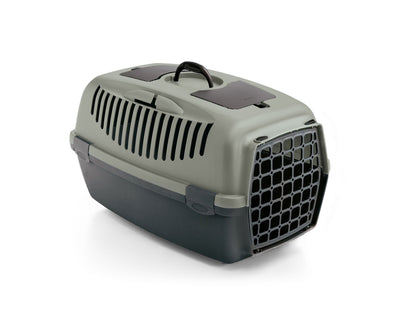 Stefanplast Gulliver 3 Medium Pet Carrier With Plastic Door - Grey