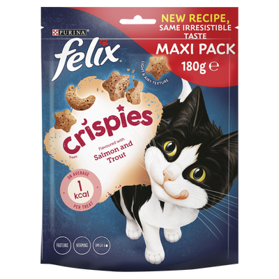Felix Crispies Cat Treats Salmon & Trout 180g