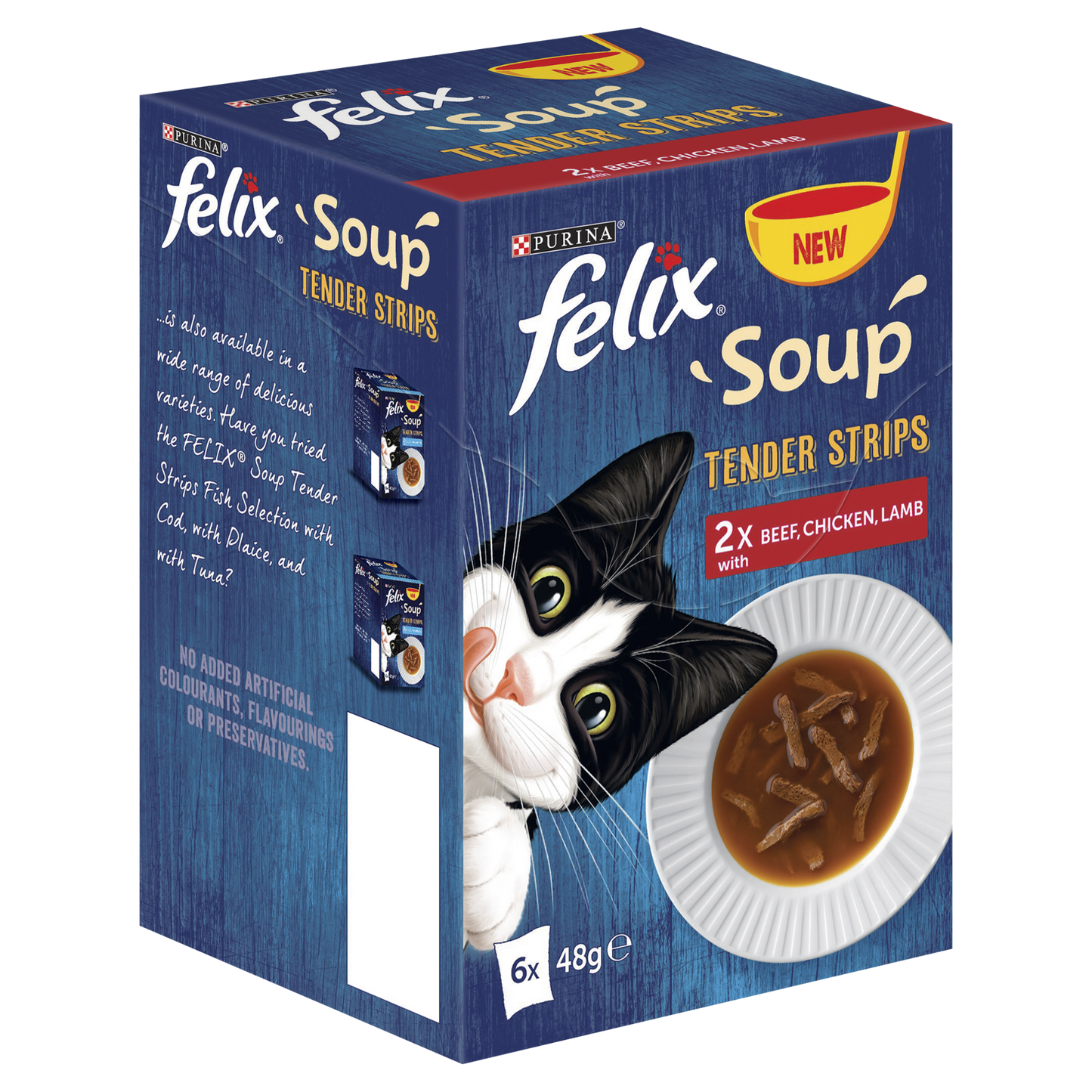 FELIX Soup Strips Mixed Variety Fish Selection 6x48g